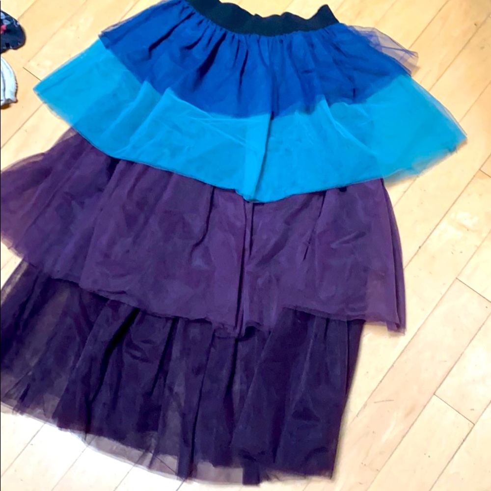 Outnet tiered chiffon rah rah skirt size 4